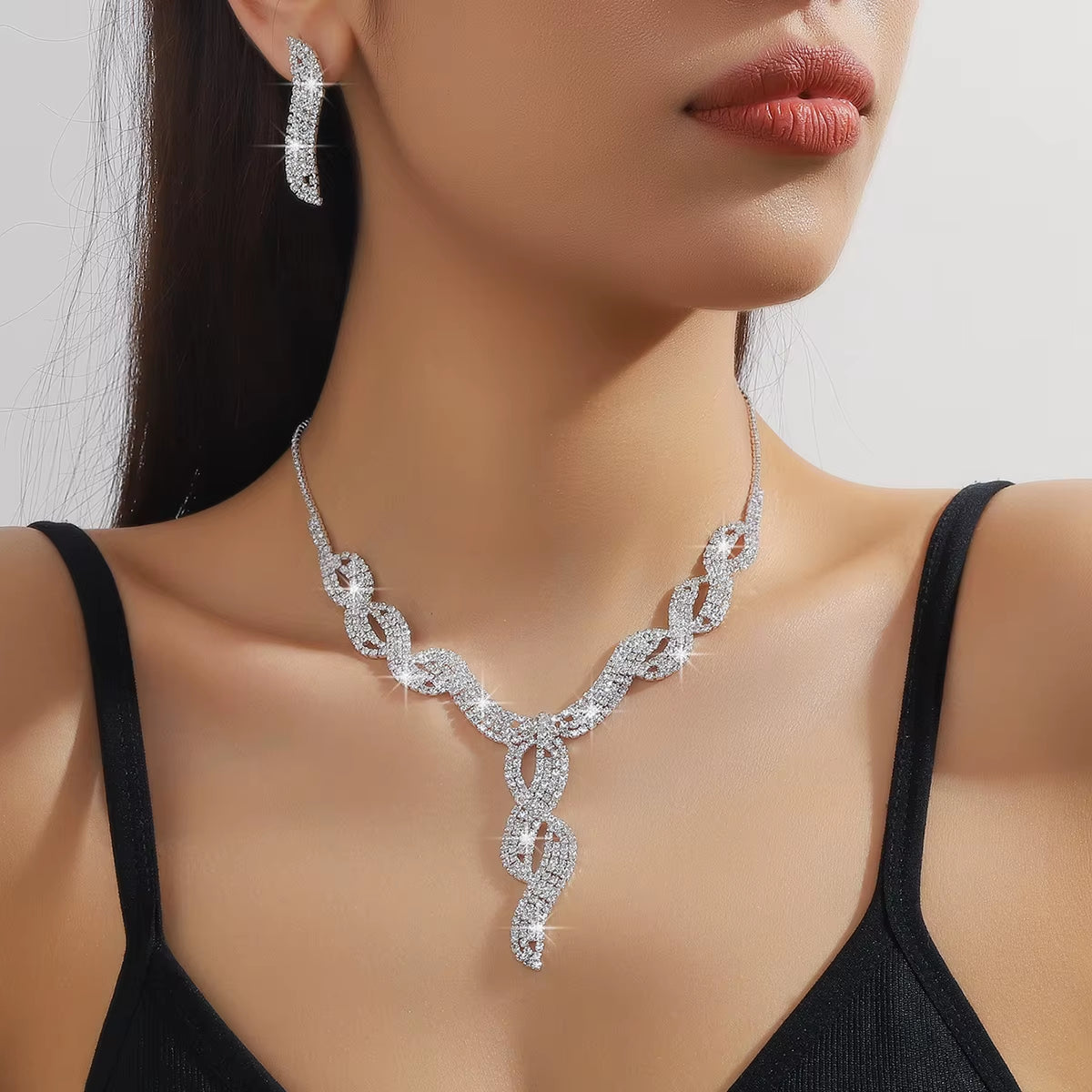 4/3 Pieces of Wedding Season Women'S Claw Chain Series Earrings, Necklaces, Bracelets, Jewelry Sets, Banquet and Holiday Gifts92