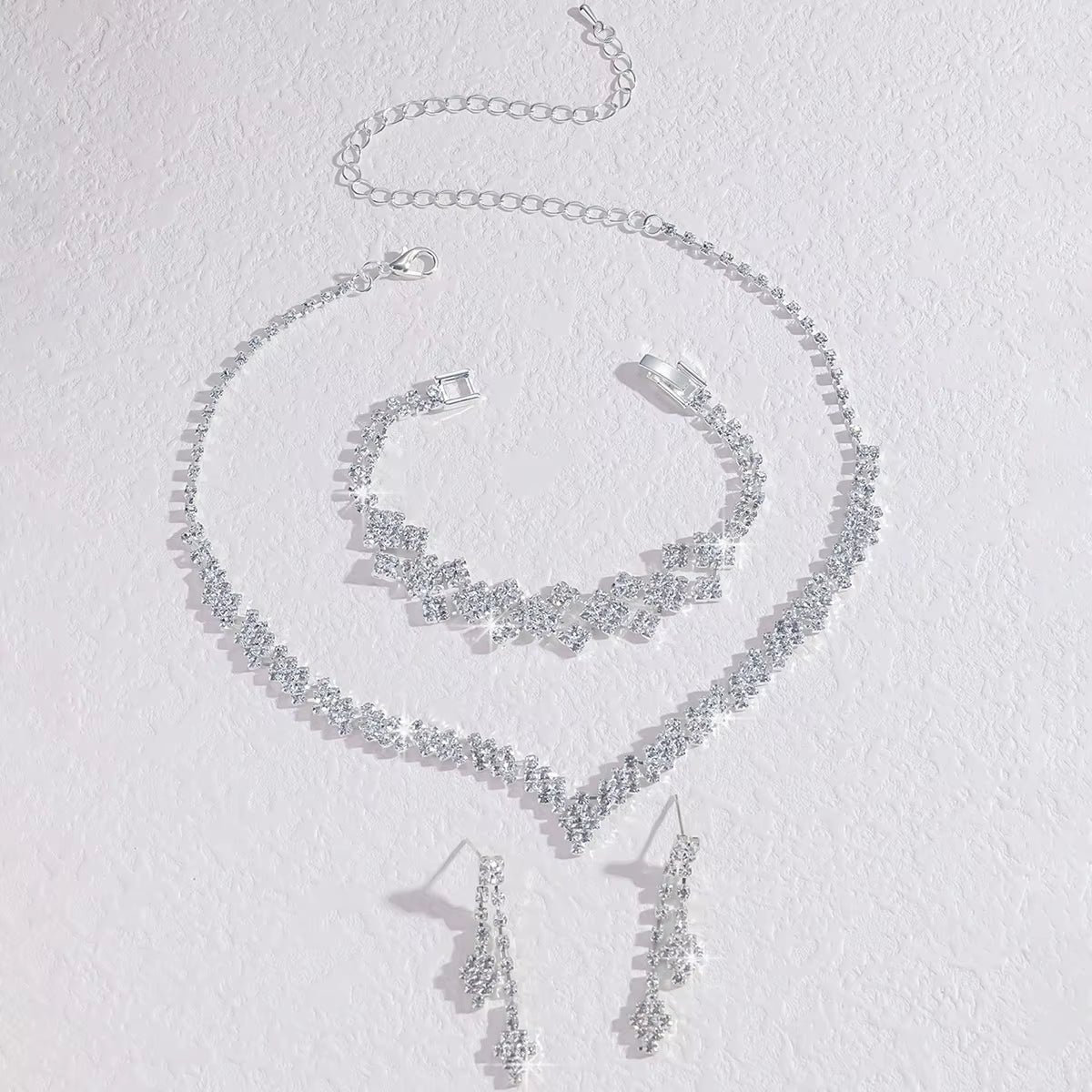 4/3 Pieces of Wedding Season Women'S Claw Chain Series Earrings, Necklaces, Bracelets, Jewelry Sets, Banquet and Holiday Gifts92